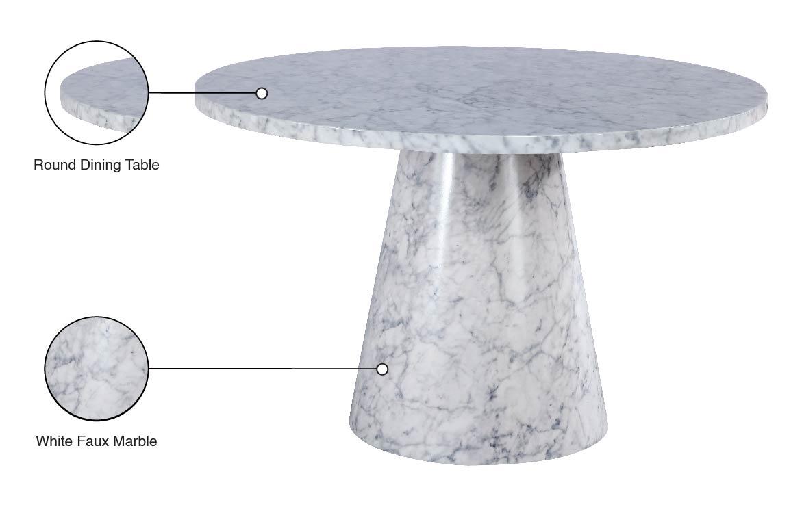 Omni White 48" Dining Table - Ella Furniture