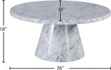 Omni White 36" Coffee Table - Ella Furniture