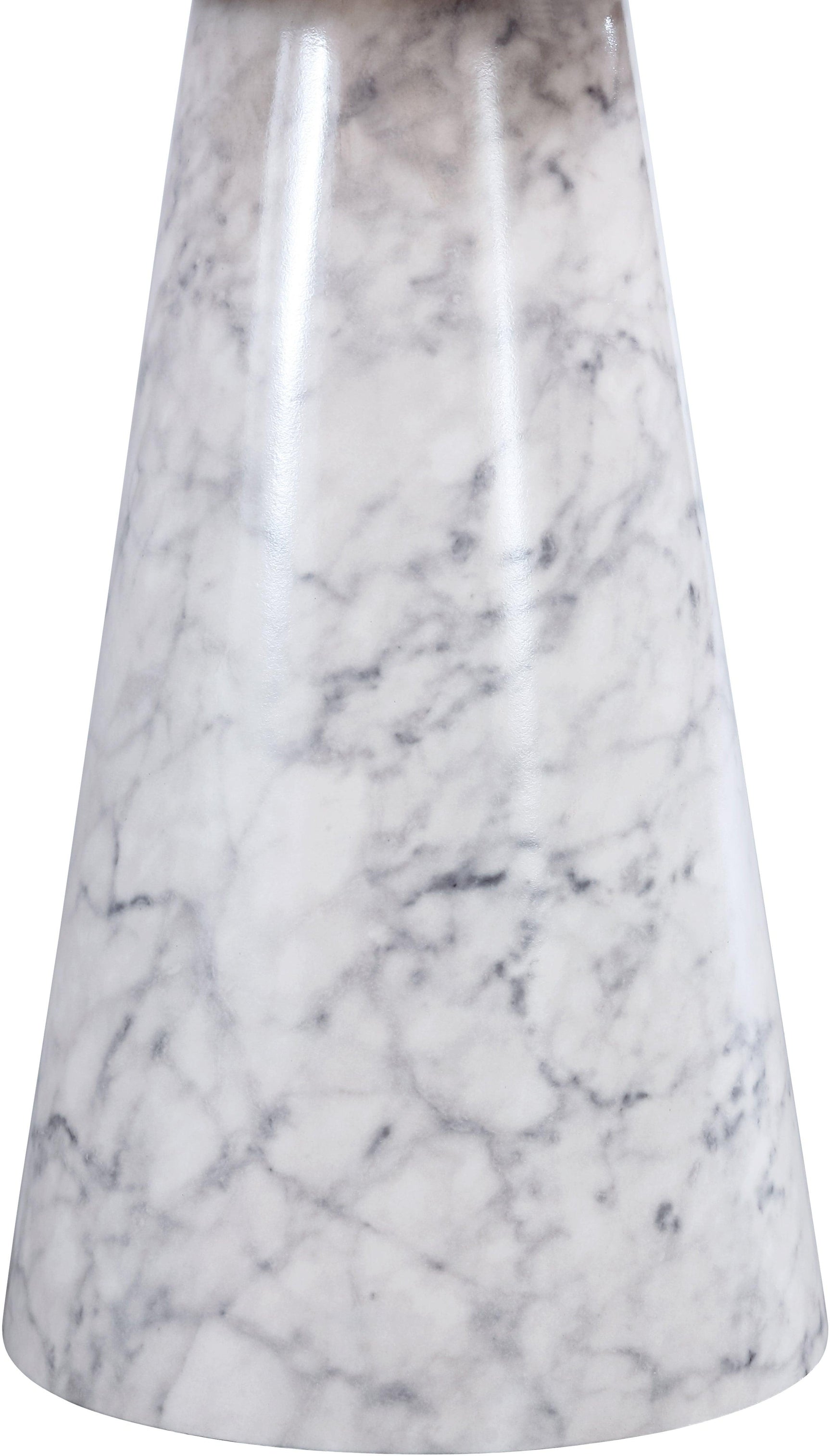 Omni White 20" End Table - Ella Furniture