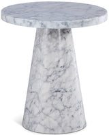 Omni White 20" End Table - Ella Furniture