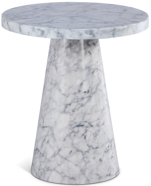 Omni White 20" End Table - Ella Furniture