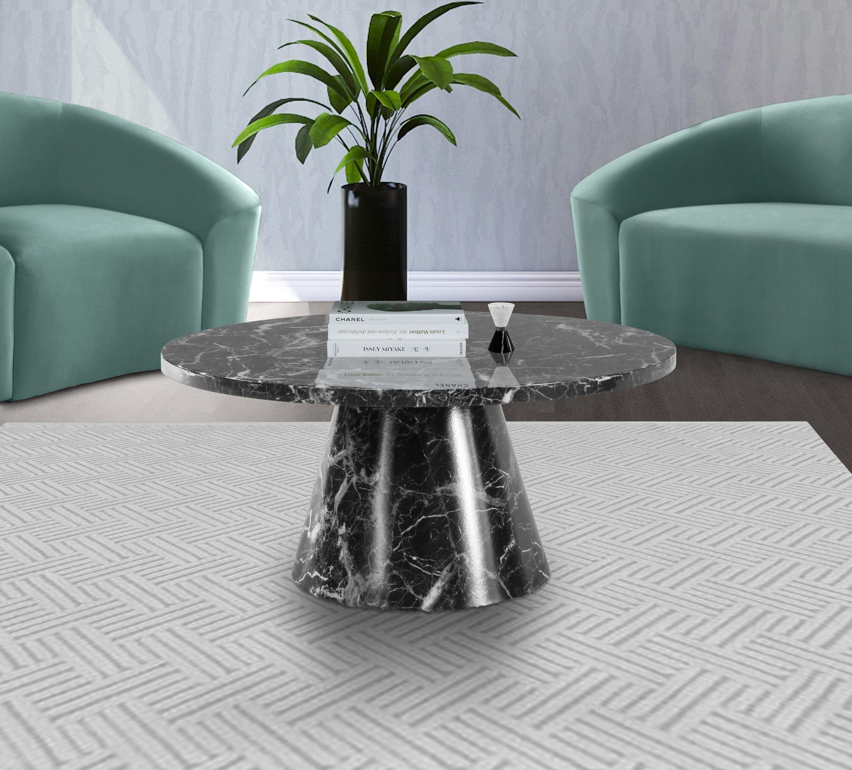 Omni Black 36" Coffee Table - Ella Furniture