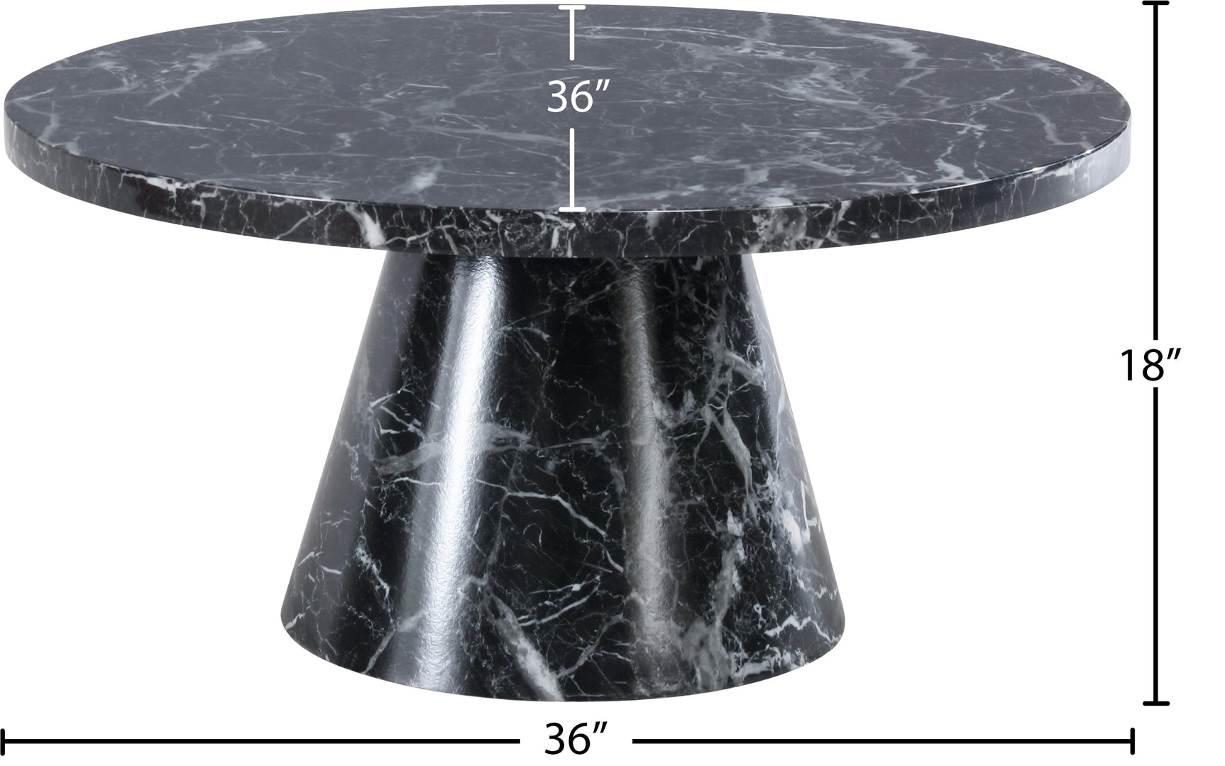 Omni Black 36" Coffee Table - Ella Furniture