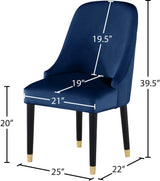 Omni Blue Velvet Dining Chair - Ella Furniture