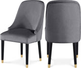 Omni Grey Velvet Dining Chair - Ella Furniture