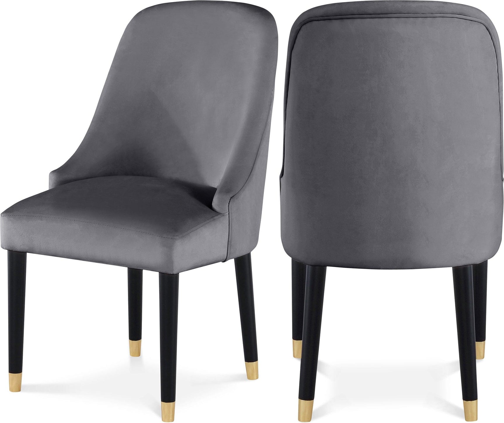 Omni Grey Velvet Dining Chair - Ella Furniture