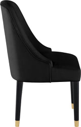 Omni Black Velvet Dining Chair - Ella Furniture