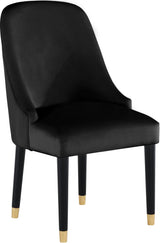 Omni Black Velvet Dining Chair - Ella Furniture