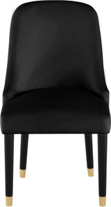 Omni Black Velvet Dining Chair - Ella Furniture