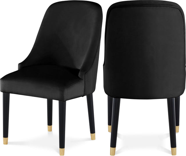 Omni Black Velvet Dining Chair - Ella Furniture
