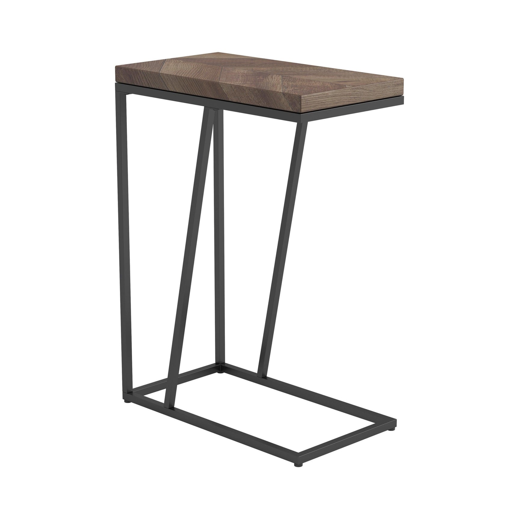Sergio Chevron Rectangular Accent Table Tobacco - Ella Furniture