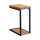 Beck C-shape Snack Table Black And Antique Nutmeg - Ella Furniture