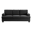 Elmort Black Modern Transitional Solid Wood And Plywood Textured Fabric Upholstery Sofa - Ella Furniture
