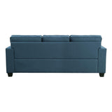 Elmont Blue Modern Transitional Solid Wood And Plywood Textured Fabric Upholstery Sofa - Ella Furniture