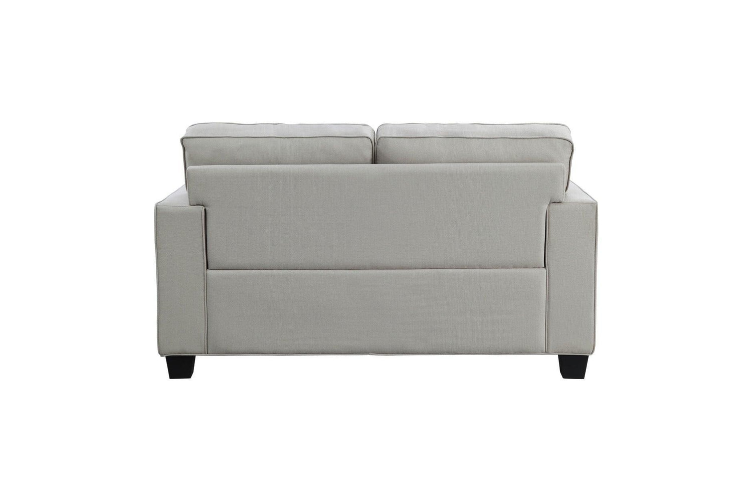 Elmont Khaki Solid Wood And Plywood Textured Fabric Upholstery 2Pc Set: Sofa, Love - Ella Furniture