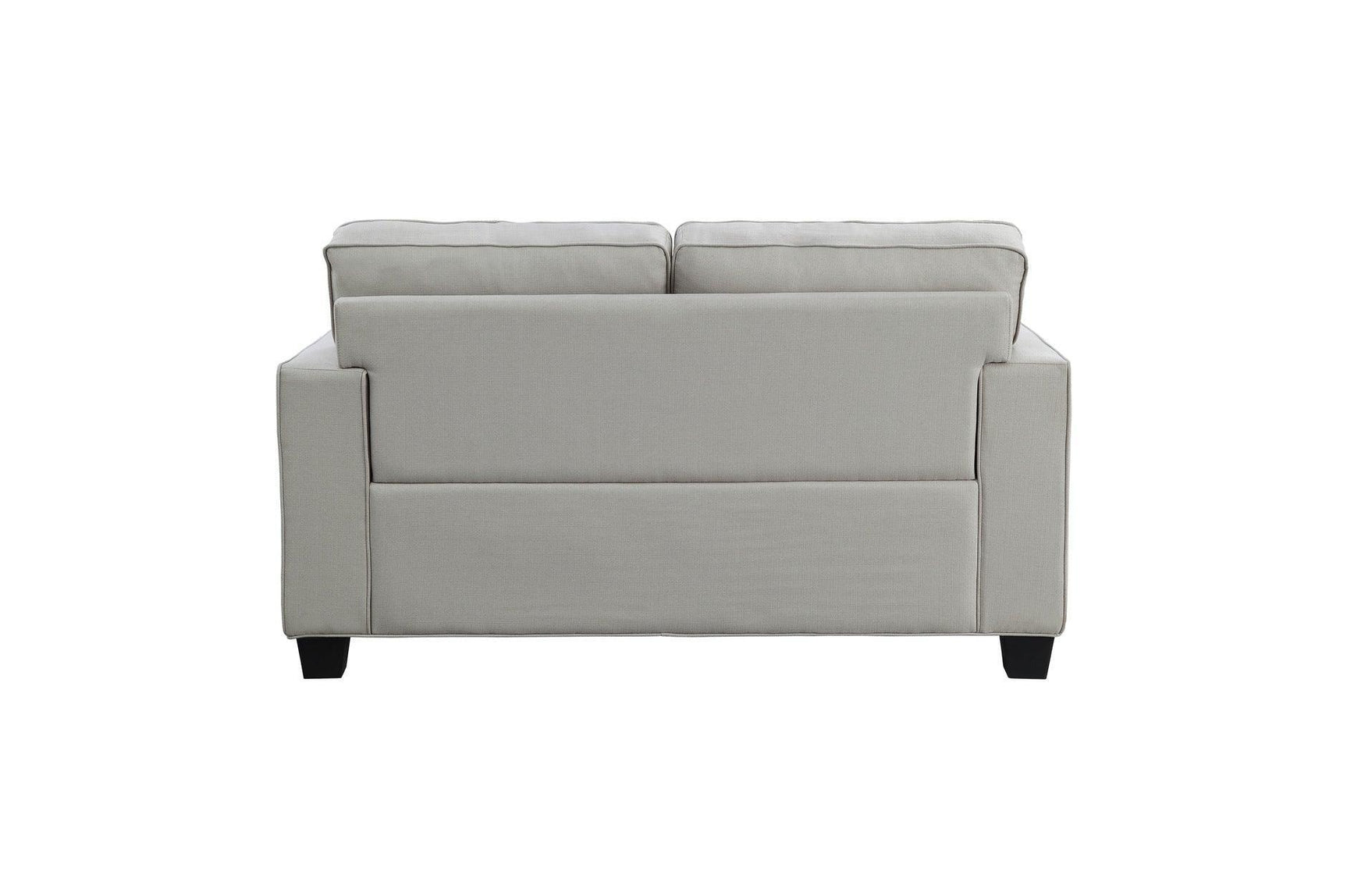 Elmont Khaki Solid Wood And Plywood Textured Fabric Upholstery 2Pc Set: Sofa, Love - Ella Furniture