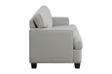 Elmont Khaki Solid Wood And Plywood Textured Fabric Upholstery 2Pc Set: Sofa, Love - Ella Furniture