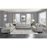 Elmont Khaki Modern Transitional Solid Wood And Plywood Textured Fabric Upholstery Sofa - Ella Furniture