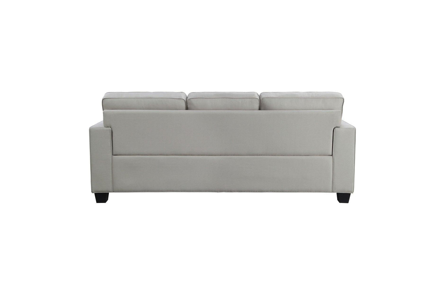 Elmont Khaki Solid Wood And Plywood Textured Fabric Upholstery 2Pc Set: Sofa, Love - Ella Furniture