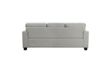 Elmont Khaki Solid Wood And Plywood Textured Fabric Upholstery 2Pc Set: Sofa, Love - Ella Furniture