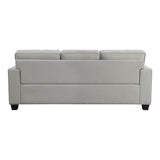 Elmont Khaki Modern Transitional Solid Wood And Plywood Textured Fabric Upholstery Sofa - Ella Furniture