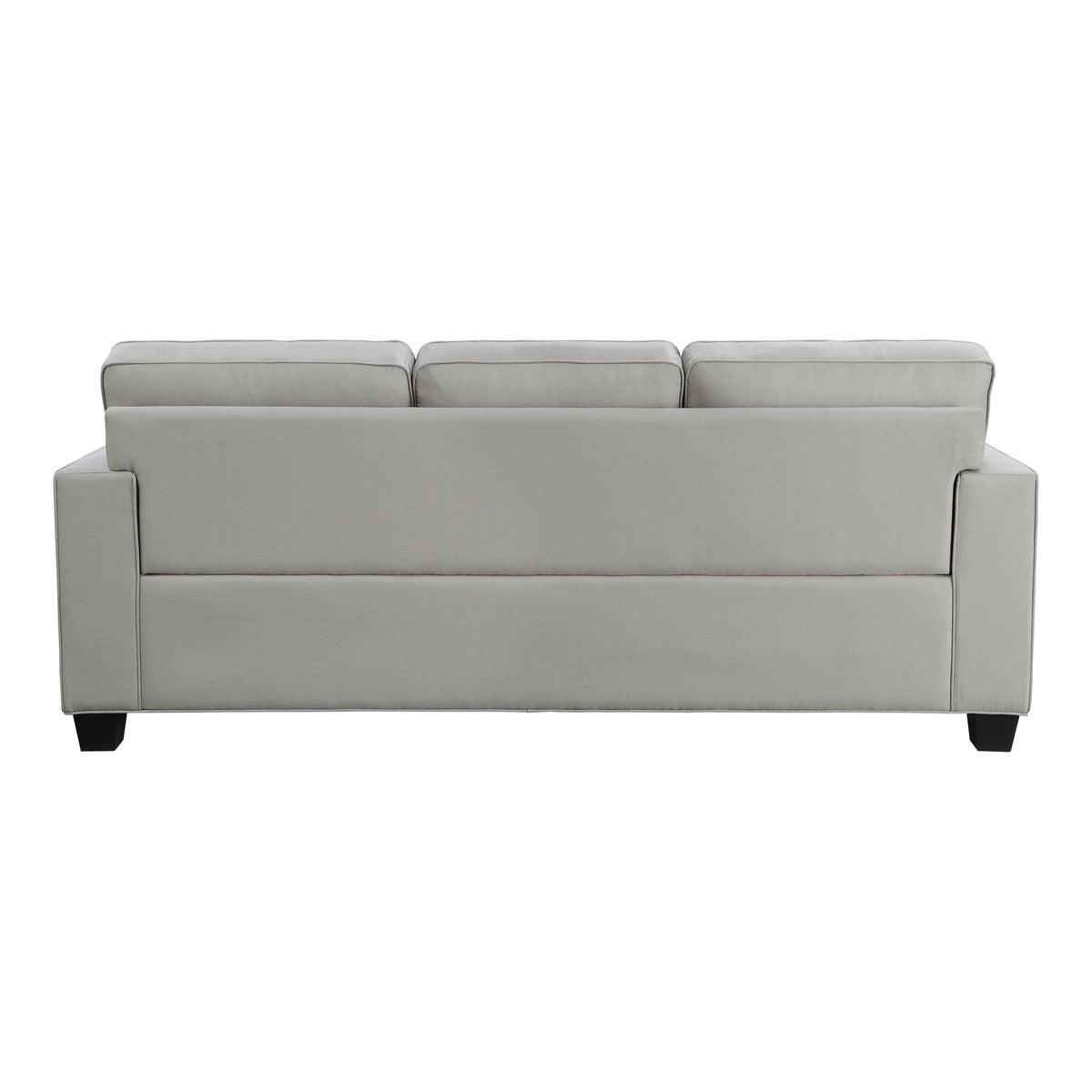 Elmont Khaki Modern Transitional Solid Wood And Plywood Textured Fabric Upholstery Sofa - Ella Furniture