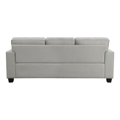 Elmont Khaki Modern Transitional Solid Wood And Plywood Textured Fabric Upholstery Sofa - Ella Furniture