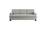 Elmont Khaki Solid Wood And Plywood Textured Fabric Upholstery 2Pc Set: Sofa, Love - Ella Furniture