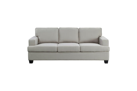 Elmont Khaki Solid Wood And Plywood Textured Fabric Upholstery 2Pc Set: Sofa, Love - Ella Furniture