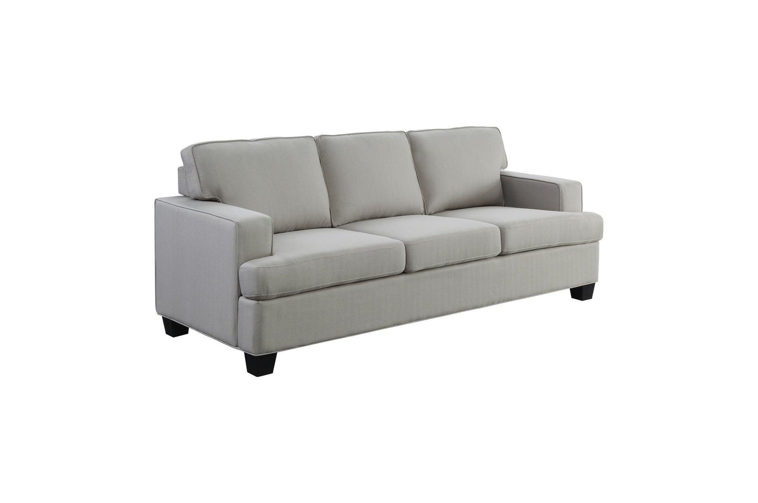 Elmont Khaki Solid Wood And Plywood Textured Fabric Upholstery 2Pc Set: Sofa, Love - Ella Furniture