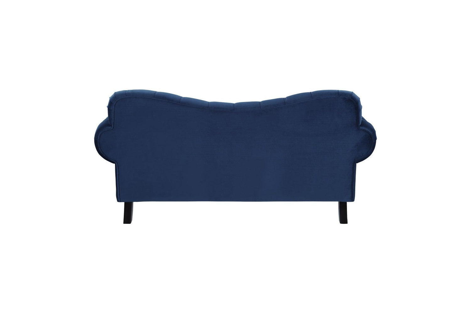 Rosalie Navy Modern Traditional Solid Wood Plywood Velvet Upholstery Tufted 2Pc Set: Sofa, Love - Ella Furniture