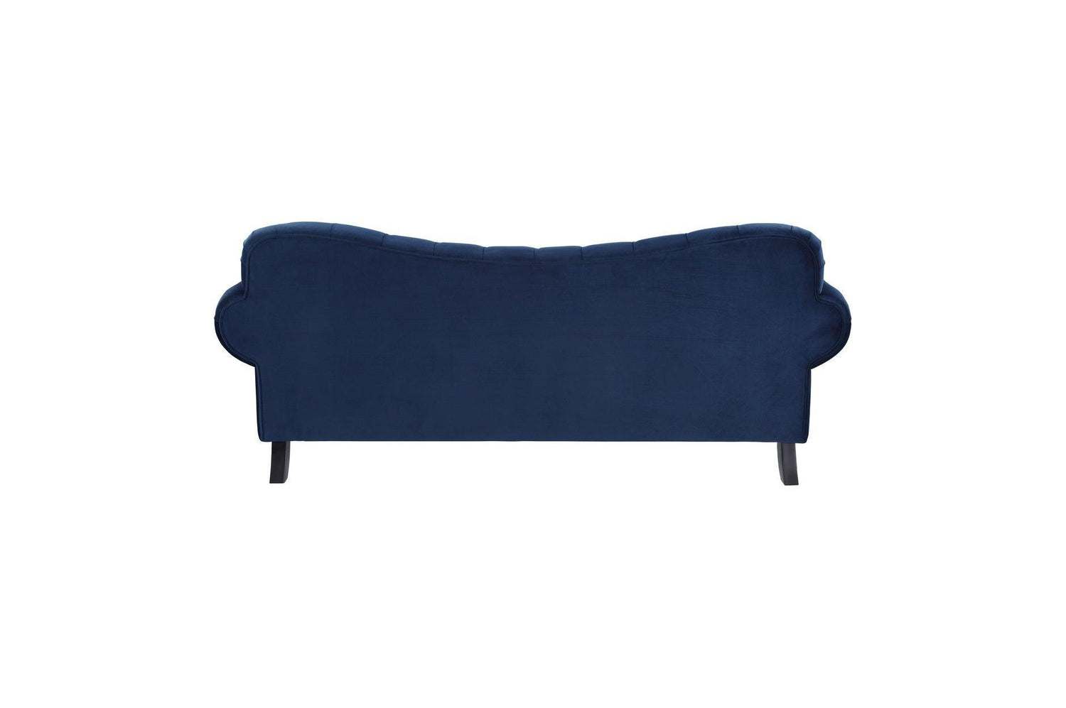 Rosalie Navy Modern Traditional Solid Wood Plywood Velvet Upholstery Tufted 2Pc Set: Sofa, Love - Ella Furniture