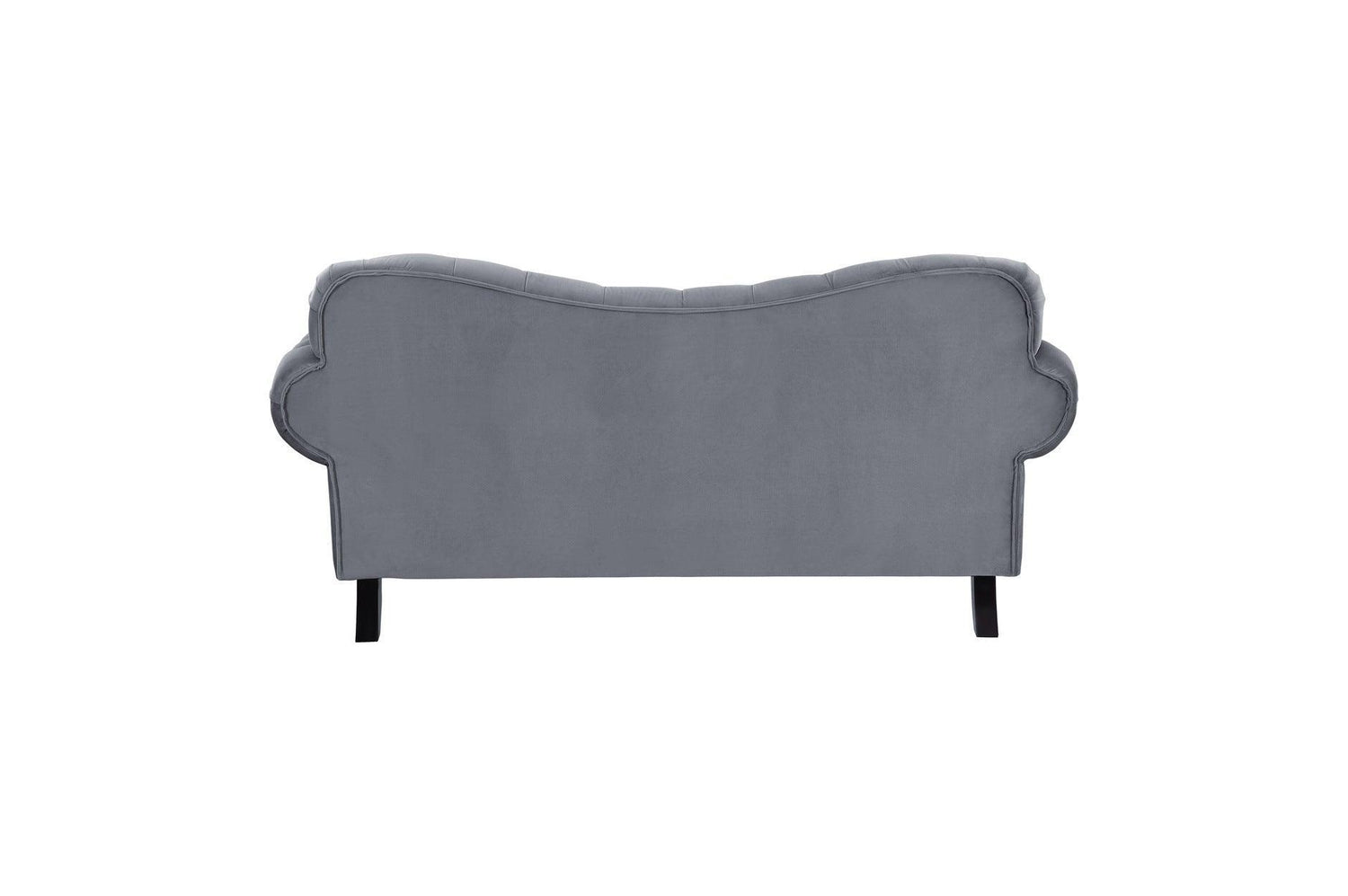 Rosalie Dark Gray Modern Traditional Solid Wood Plywood Velvet Tufted 2Pc Set: Sofa, Love - Ella Furniture