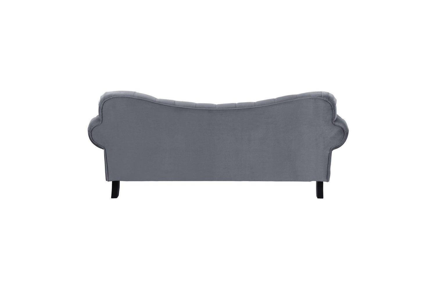Rosalie Dark Gray Modern Traditional Solid Wood Plywood Velvet Tufted 2Pc Set: Sofa, Love - Ella Furniture