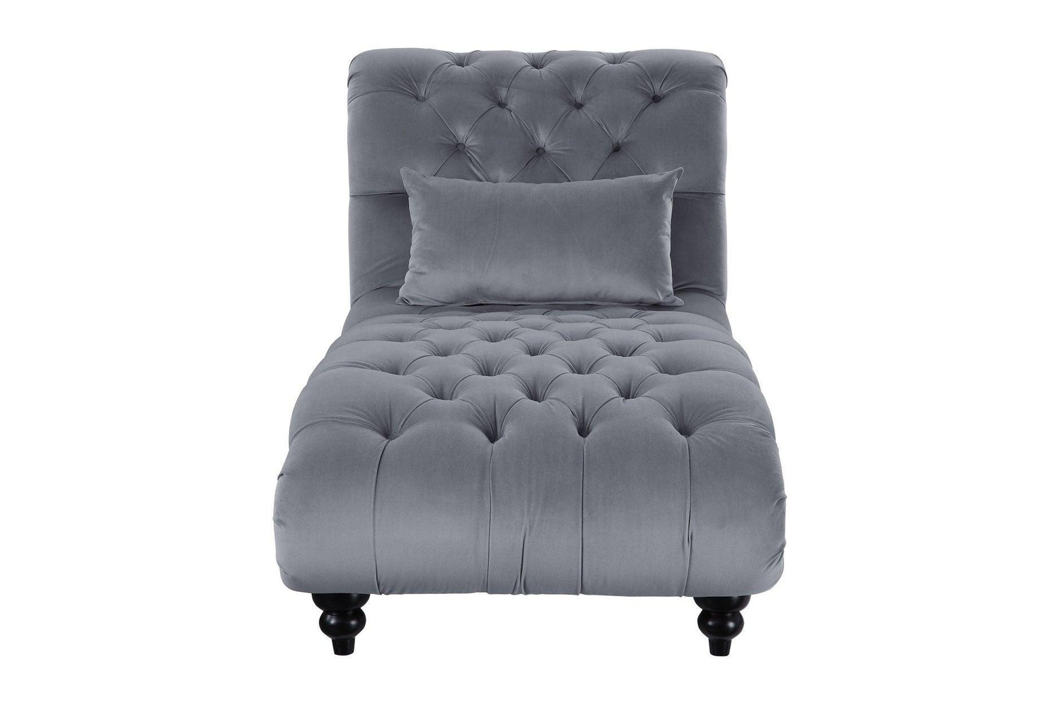 Rosalie Dark Gray Modern Traditional Solid Wood Plywood Velvet Tufted 2Pc Set: Sofa, Love - Ella Furniture