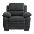 Holleman Dark Gray Modern Solid Wood And Plywood Textured Fabric Polyester Upholstery Chair - Ella Furniture