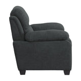Holleman Dark Gray Modern Solid Wood And Plywood Textured Fabric Polyester Upholstery Chair - Ella Furniture