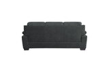 Holleman Dark Gray Solid Wood And Plywood Textured Fabric Upholstery 2Pc Set: Sofa, Love - Ella Furniture