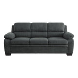 Holleman Dark Modern Gray Solid Wood And Plywood Textured Fabric Polyester Upholstery Sofa - Ella Furniture