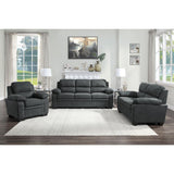 Holleman Dark Modern Gray Solid Wood And Plywood Textured Fabric Polyester Upholstery Sofa - Ella Furniture