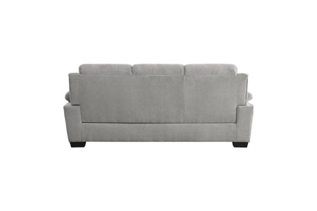 Holleman Gray Solid Wood And Plywood Textured Fabric Upholstery 2Pc Set: Sofa, Love - Ella Furniture