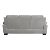 Holleman Gray Modern Solid Wood And Plywood Textured Fabric Polyester Upholstery Sofa - Ella Furniture