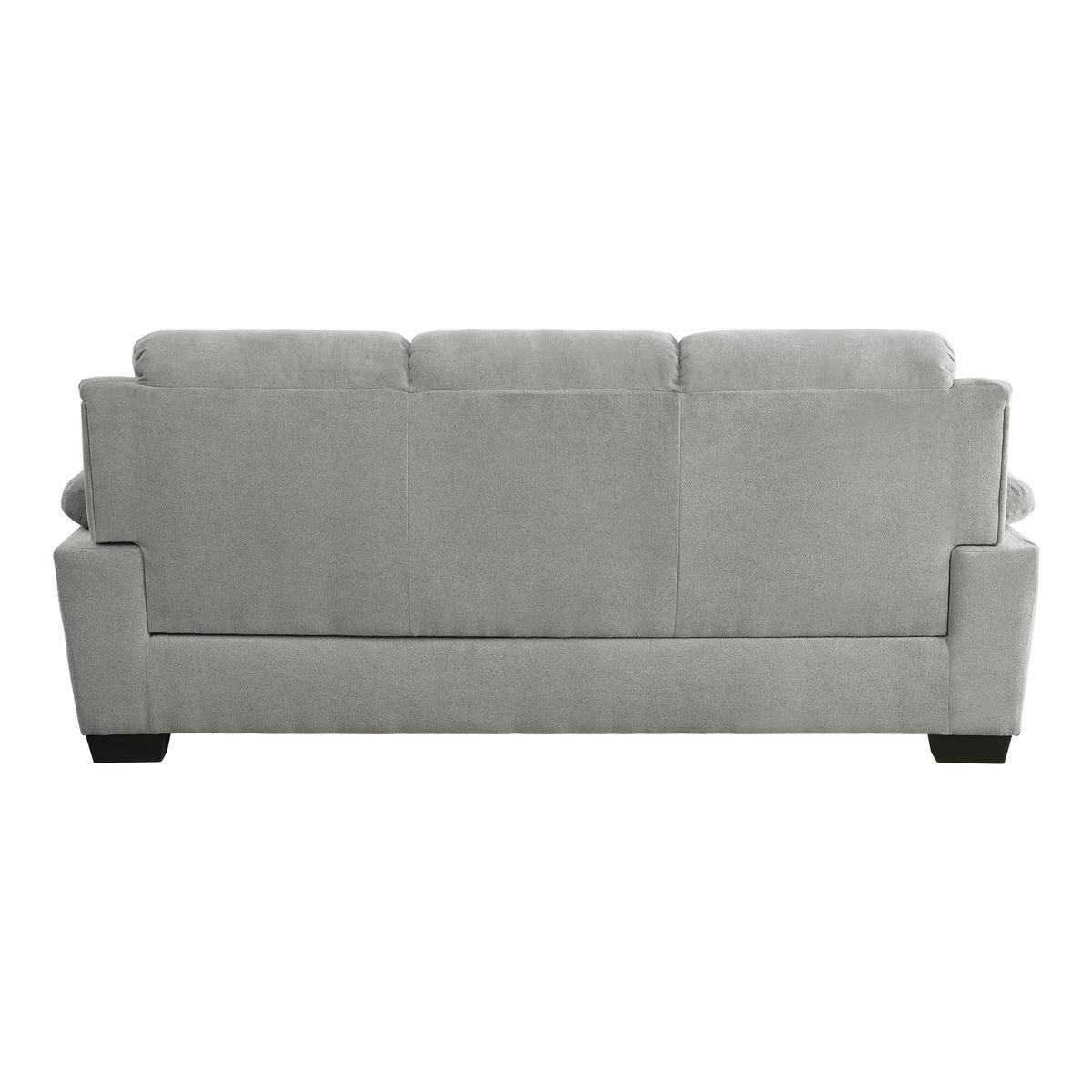 Holleman Gray Modern Solid Wood And Plywood Textured Fabric Polyester Upholstery Sofa - Ella Furniture