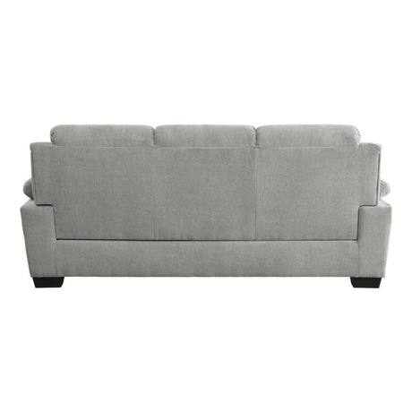 Holleman Gray Modern Solid Wood And Plywood Textured Fabric Polyester Upholstery Sofa - Ella Furniture