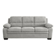 Holleman Gray Modern Solid Wood And Plywood Textured Fabric Polyester Upholstery Sofa - Ella Furniture