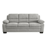 Holleman Gray Modern Solid Wood And Plywood Textured Fabric Polyester Upholstery Sofa - Ella Furniture