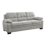 Holleman Gray Modern Solid Wood And Plywood Textured Fabric Polyester Upholstery Sofa - Ella Furniture