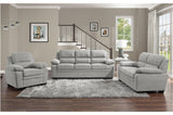 Holleman Gray Solid Wood And Plywood Textured Fabric Upholstery 2Pc Set: Sofa, Love - Ella Furniture