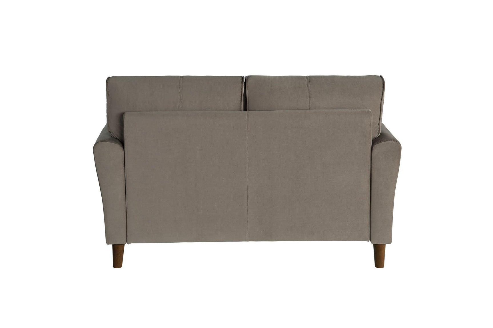 Dunleith Brown Solid Wood And Plywood Velvet Fabric Upholstery Tufted 2Pc Set: Sofa, Love - Ella Furniture