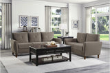 Dunleith Brown Solid Wood And Plywood Velvet Fabric Upholstery Tufted 2Pc Set: Sofa, Love - Ella Furniture